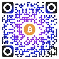 a qr code with a bitcoin on it